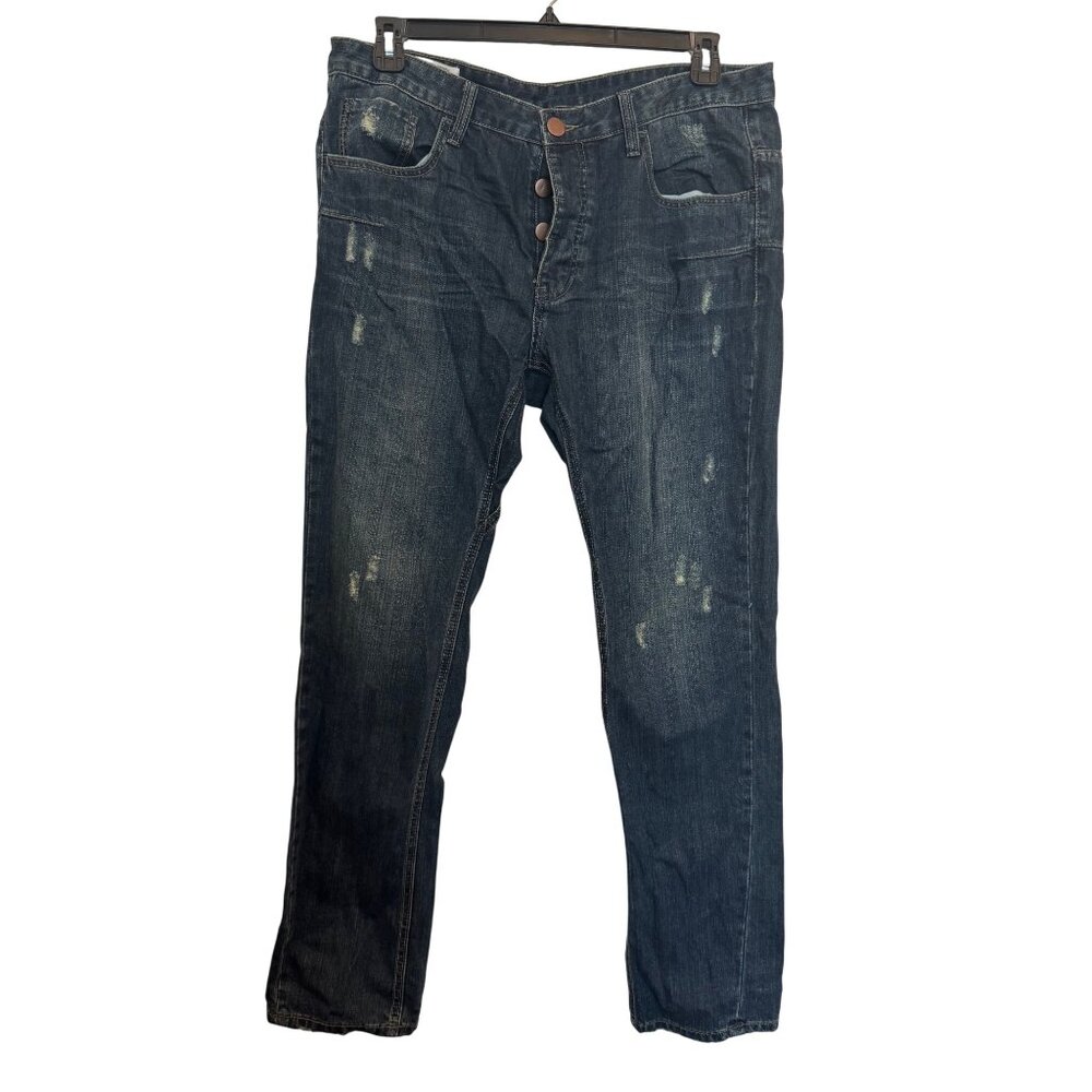 Man x One teaspoon Mr Whites Distressed Jeans Men Size 36 Cowboy Wash